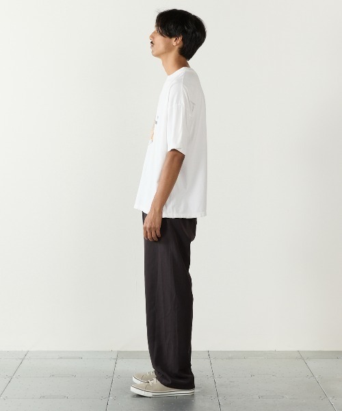 REMI RELIEF(レミレリーフ)の「REMI RELIEF/レミレリーフ HARD SP加工20/-天竺BIGサイズT(BOB) 肩落ちシルエット クルーネックTシャツ 2026年春夏(Tシャツ/カットソー・メンズ・ブラック/オフホワイト・M/L/XL)」の4枚目の写真