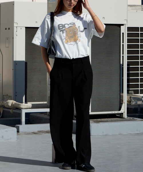 REMI RELIEF(レミレリーフ)の「REMI RELIEF/レミレリーフ HARD SP加工20/-天竺BIGサイズT(BOB) 肩落ちシルエット クルーネックTシャツ 2026年春夏(Tシャツ/カットソー・メンズ・ブラック/オフホワイト・M/L/XL)」の11枚目の写真