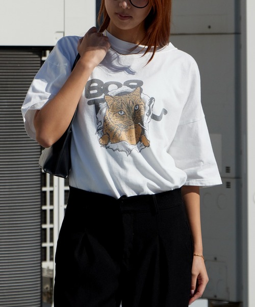 REMI RELIEF(レミレリーフ)の「REMI RELIEF/レミレリーフ HARD SP加工20/-天竺BIGサイズT(BOB) 肩落ちシルエット クルーネックTシャツ 2026年春夏(Tシャツ/カットソー・メンズ・ブラック/オフホワイト・M/L/XL)」の8枚目の写真