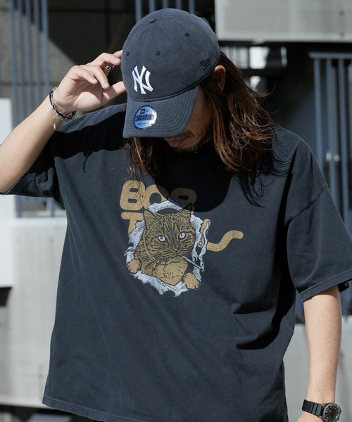 REMI RELIEF(レミレリーフ)の「REMI RELIEF/レミレリーフ HARD SP加工20/-天竺BIGサイズT(BOB) 肩落ちシルエット クルーネックTシャツ 2026年春夏(Tシャツ/カットソー・メンズ・ブラック/オフホワイト・M/L/XL)」の18枚目の写真