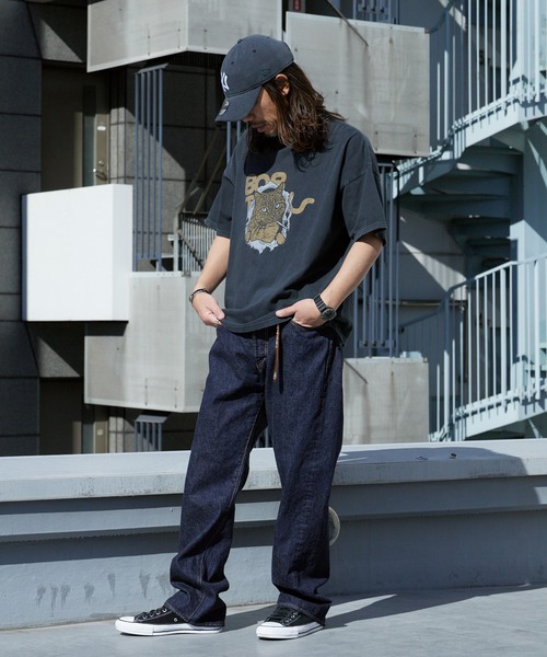 REMI RELIEF(レミレリーフ)の「REMI RELIEF/レミレリーフ HARD SP加工20/-天竺BIGサイズT(BOB) 肩落ちシルエット クルーネックTシャツ 2026年春夏(Tシャツ/カットソー・メンズ・ブラック/オフホワイト・M/L/XL)」の21枚目の写真
