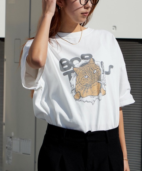 REMI RELIEF(レミレリーフ)の「REMI RELIEF/レミレリーフ HARD SP加工20/-天竺BIGサイズT(BOB) 肩落ちシルエット クルーネックTシャツ 2026年春夏(Tシャツ/カットソー・メンズ・ブラック/オフホワイト・M/L/XL)」の9枚目の写真