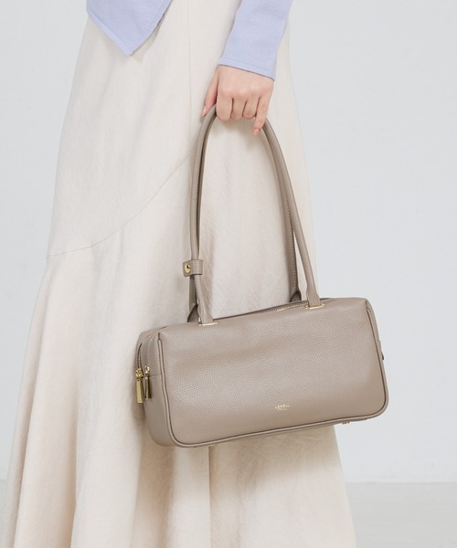 LOWELL things（ロウェル　シングス）の「Raffy/レザーボストン（ボストンバッグ・レディース・アイボリー/グレイッシュベージュ/ブラック・フリー）」の3枚目の写真