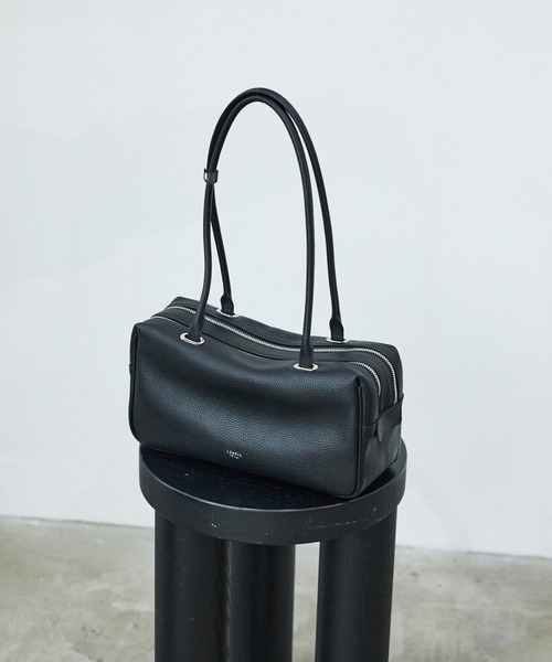 LOWELL things（ロウェル　シングス）の「Raffy/レザーボストン（ボストンバッグ・レディース・アイボリー/グレイッシュベージュ/ブラック・フリー）」の2枚目の写真