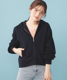 index（インデックス）の「ラメ裏毛コンパクトジップパーカー【洗濯機OK】（パーカー）」