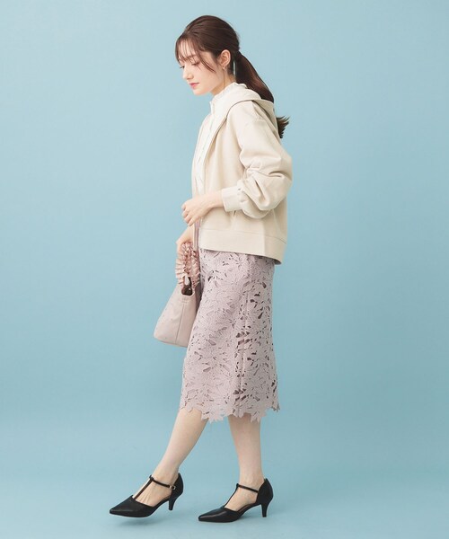 index（インデックス）の「ラメ裏毛コンパクトジップパーカー【洗濯機OK】（パーカー・レディース・ネイビー/ナチュラル/グレー・00）」の11枚目の写真