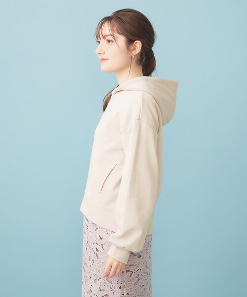 index（インデックス）の「ラメ裏毛コンパクトジップパーカー【洗濯機OK】（パーカー・レディース・ネイビー/ナチュラル/グレー・00）」の18枚目の写真