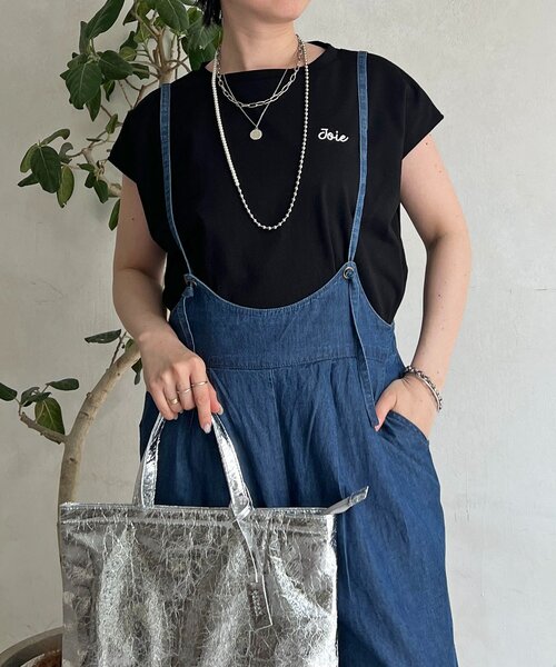un dix cors(アンディコール)の「タックバルーンワンポイント刺繍T(Tシャツ/カットソー・レディース・ブラック/オフホワイト・FREE)」の10枚目の写真