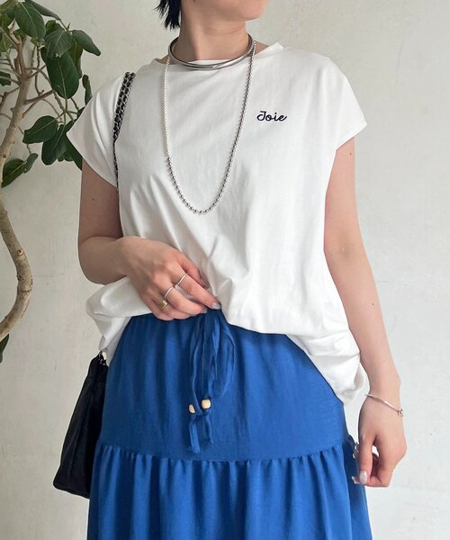 un dix cors(アンディコール)の「タックバルーンワンポイント刺繍T(Tシャツ/カットソー・レディース・ブラック/オフホワイト・FREE)」の12枚目の写真