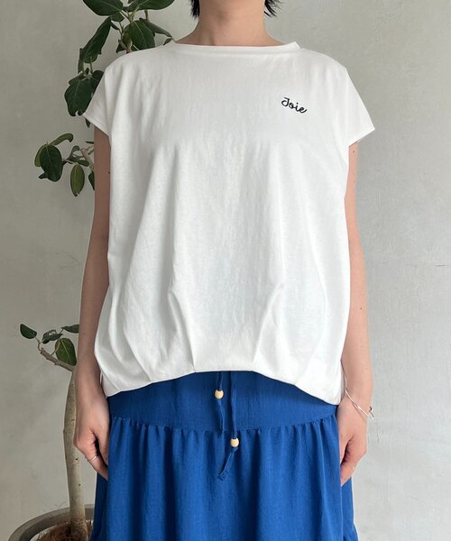 un dix cors(アンディコール)の「タックバルーンワンポイント刺繍T(Tシャツ/カットソー・レディース・ブラック/オフホワイト・FREE)」の15枚目の写真