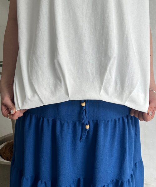 un dix cors(アンディコール)の「タックバルーンワンポイント刺繍T(Tシャツ/カットソー・レディース・ブラック/オフホワイト・FREE)」の20枚目の写真