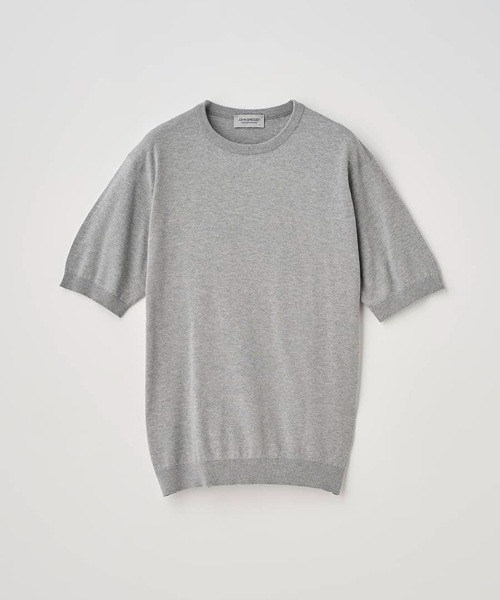 JOHN SMEDLEY(ジョンスメドレー)の「半袖コットンニットTシャツ(ニット/セーター・メンズ・グレー・XX-LARGE/L/XL/M/S)」の2枚目の写真