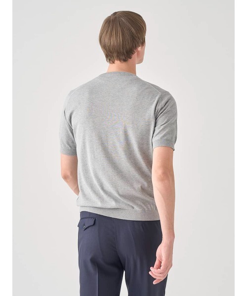 JOHN SMEDLEY(ジョンスメドレー)の「半袖コットンニットTシャツ(ニット/セーター・メンズ・グレー・XX-LARGE/L/XL/M/S)」の6枚目の写真