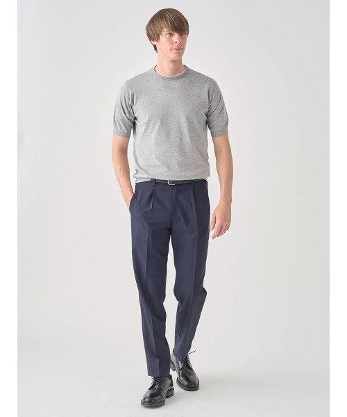 JOHN SMEDLEY(ジョンスメドレー)の「半袖コットンニットTシャツ(ニット/セーター・メンズ・グレー・XX-LARGE/L/XL/M/S)」の8枚目の写真