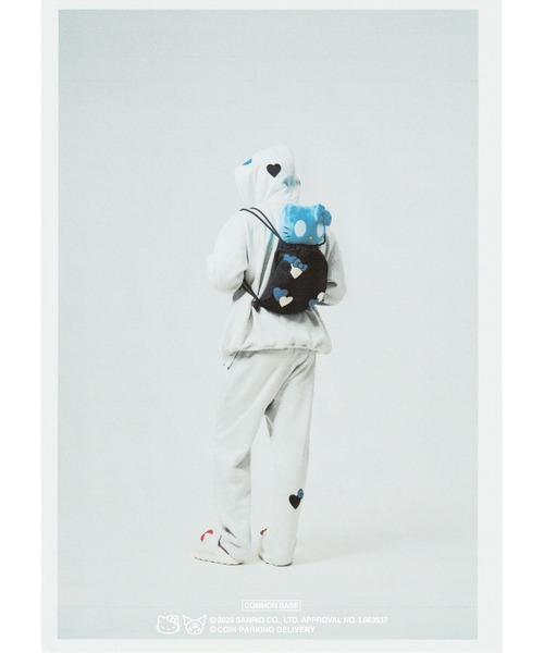 sanrio(サンリオ)の「COIN PARKING DELIVERY × SANRIO CHARACTERS PATCHWORK ZIP SWEAT HOODIE(パーカー・メンズ・ライトブルー/ブラック/ヘザーグレー・S-M/L-XL)」の9枚目の写真