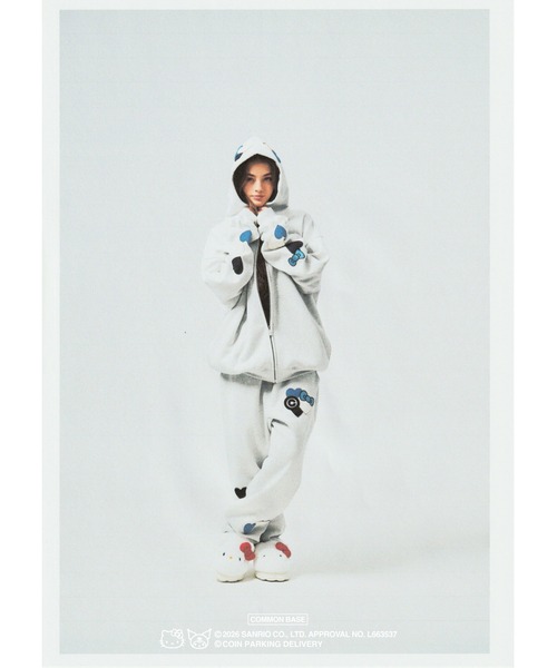 sanrio(サンリオ)の「COIN PARKING DELIVERY × SANRIO CHARACTERS PATCHWORK ZIP SWEAT HOODIE(パーカー・メンズ・ライトブルー/ブラック/ヘザーグレー・S-M/L-XL)」の13枚目の写真