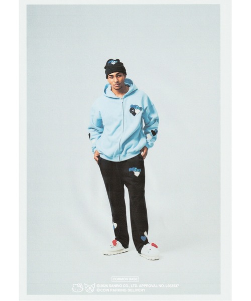 COIN PARKING DELIVERY × SANRIO HOODIE COIN PARKING DELIVERY × SANRIO CHARACTERS PATCHWORK ZIP SWEAT