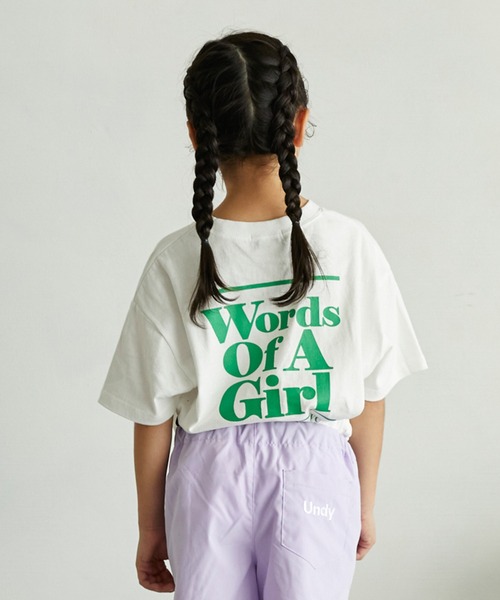 undeny.(アンディニ-)の「undeny/アンディニー Words of Tシャツ(Tシャツ/カットソー・キッズ・チャコールグレー/ピンク/ホワイト・XL/L/M)」の1枚目の写真