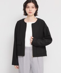 THE SHOP TK （ザ ショップ ティーケー ）の「【オンオフ問わず活躍】ダンボールカルゼジャケット（ノーカラージャケット）」