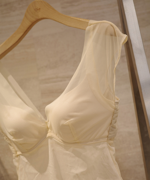 plage（プラージュ）の「NICENICE MOMENT / ナイスナイスモーメント MESH FRENCH SL TOP（その他アンダーウェア/インナー・レディース・ベージュ/ブラック・36/38）」の3枚目の写真