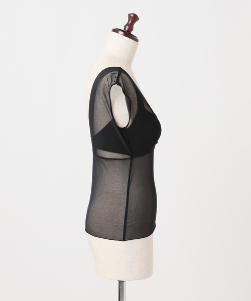 plage（プラージュ）の「NICENICE MOMENT / ナイスナイスモーメント MESH FRENCH SL TOP（その他アンダーウェア/インナー・レディース・ベージュ/ブラック・36/38）」の8枚目の写真