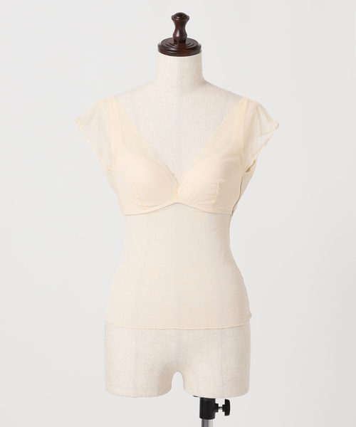 plage（プラージュ）の「NICENICE MOMENT / ナイスナイスモーメント MESH FRENCH SL TOP（その他アンダーウェア/インナー・レディース・ベージュ/ブラック・36/38）」の15枚目の写真