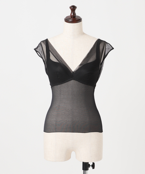 plage（プラージュ）の「NICENICE MOMENT / ナイスナイスモーメント MESH FRENCH SL TOP（その他アンダーウェア/インナー・レディース・ベージュ/ブラック・36/38）」の17枚目の写真