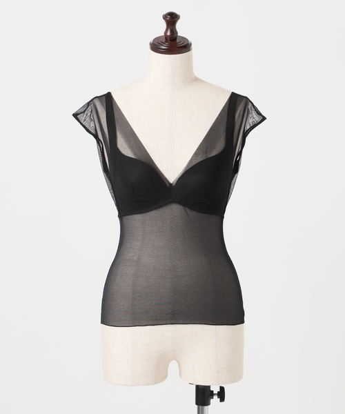 plage（プラージュ）の「NICENICE MOMENT / ナイスナイスモーメント MESH FRENCH SL TOP（その他アンダーウェア/インナー・レディース・ベージュ/ブラック・36/38）」の18枚目の写真