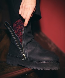 glamb（グラム）の「Drape Leather Boots / ドレープレザーブーツ（ブーツ）」