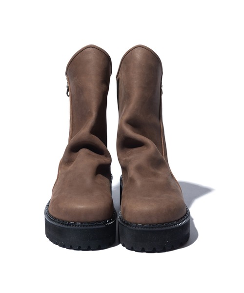 glamb(グラム)の「Drape Leather Boots / ドレープレザーブーツ(ブーツ・メンズ・ブラック/ブラウン/シルバー・25/26/27/28)」の5枚目の写真