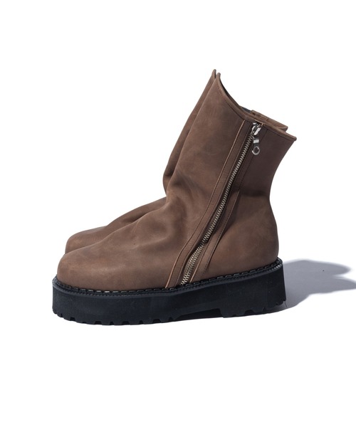 glamb(グラム)の「Drape Leather Boots / ドレープレザーブーツ(ブーツ・メンズ・ブラック/ブラウン/シルバー・25/26/27/28)」の8枚目の写真