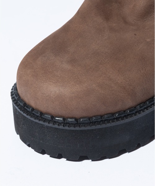 glamb(グラム)の「Drape Leather Boots / ドレープレザーブーツ(ブーツ・メンズ・ブラック/ブラウン/シルバー・25/26/27/28)」の21枚目の写真