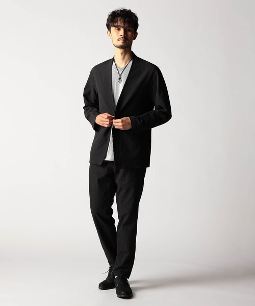 NICOLE CLUB FOR MEN（ニコルクラブフォーメン）の「サッカーチェック　イージースラックス（その他パンツ・メンズ・ネイビー/ブラック・SMALL/MEDIUM/LARGE/X-LARGE）」の15枚目の写真