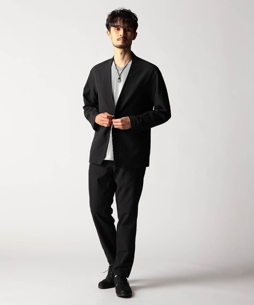 NICOLE CLUB FOR MEN（ニコルクラブフォーメン）の「サッカーチェック　イージースラックス（その他パンツ・メンズ・ネイビー/ブラック・SMALL/MEDIUM/LARGE/X-LARGE）」の3枚目の写真