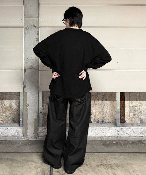 sedacle(セダクル)の「ラメ刺繍ユニオンヘンリースラブロンT(Tシャツ/カットソー・メンズ・ブラック/オフホワイト・SMALL/MEDIUM/LARGE)」の22枚目の写真