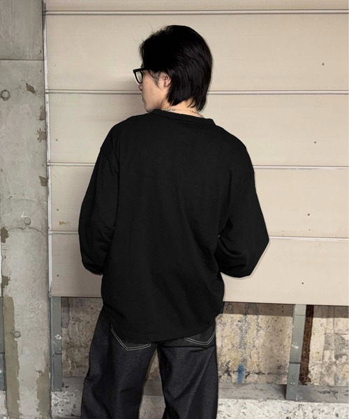 sedacle(セダクル)の「ラメ刺繍ユニオンヘンリースラブロンT(Tシャツ/カットソー・メンズ・ブラック/オフホワイト・SMALL/MEDIUM/LARGE)」の18枚目の写真