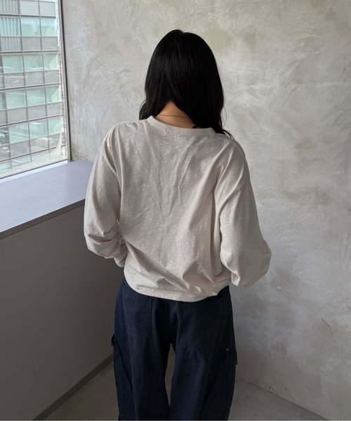 sedacle(セダクル)の「ラメ刺繍ユニオンヘンリースラブロンT(Tシャツ/カットソー・メンズ・ブラック/オフホワイト・SMALL/MEDIUM/LARGE)」の6枚目の写真
