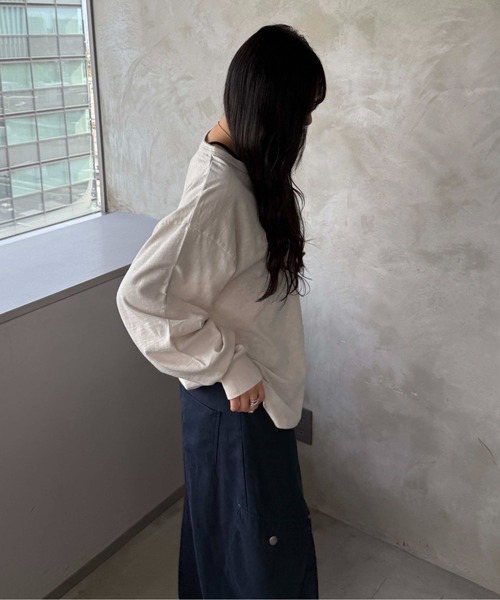 sedacle(セダクル)の「ラメ刺繍ユニオンヘンリースラブロンT(Tシャツ/カットソー・メンズ・ブラック/オフホワイト・SMALL/MEDIUM/LARGE)」の7枚目の写真