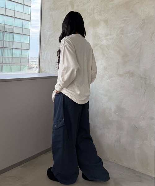 sedacle(セダクル)の「ラメ刺繍ユニオンヘンリースラブロンT(Tシャツ/カットソー・メンズ・ブラック/オフホワイト・SMALL/MEDIUM/LARGE)」の12枚目の写真