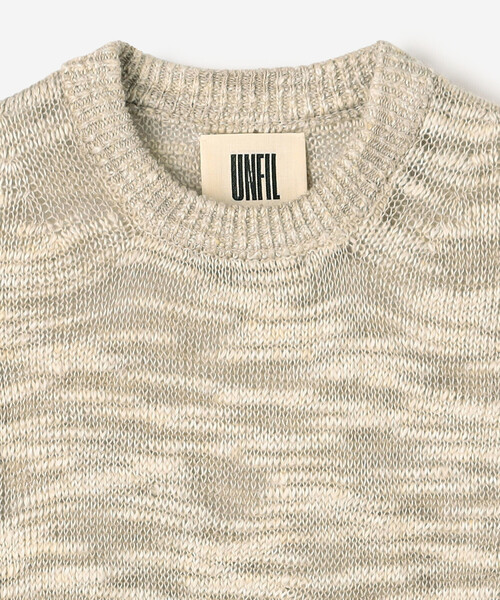 UNFIL(アンフィル)の「UNFIL | リネンシルク メランジニットベスト WOMEN(ベスト・レディース・クリーム/パープル系その他・1)」の5枚目の写真