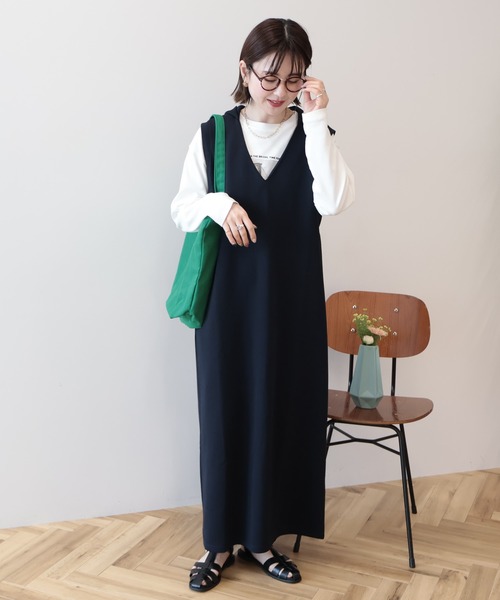 AMERICAN HOLIC(アメリカンホリック)の「スキッパーポンチパーカーワンピース(ワンピース・レディース・アイボリー/ダークネイビー・M/L)」の1枚目の写真