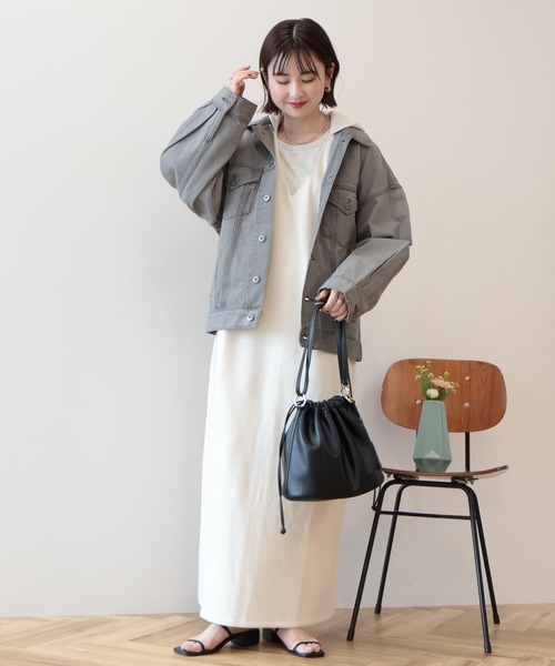 AMERICAN HOLIC(アメリカンホリック)の「スキッパーポンチパーカーワンピース(ワンピース・レディース・アイボリー/ダークネイビー・M/L)」の2枚目の写真
