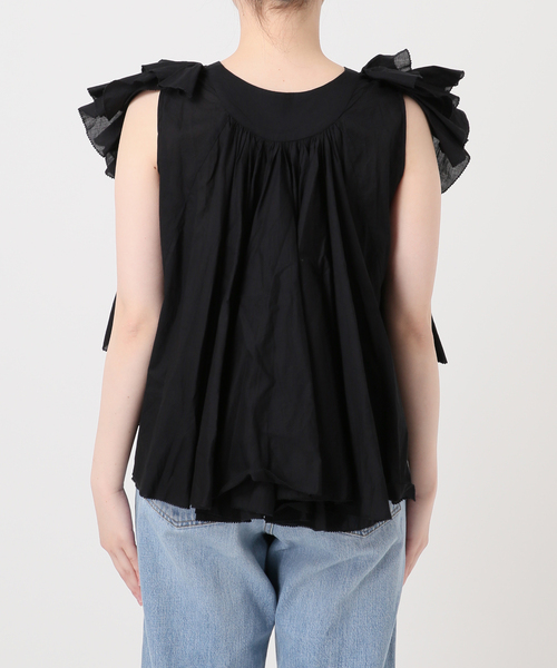 IENA(イエナ)の「AAYUSHI/アユーシ レイヤードラッフルブラウス SFN0715(シャツ/ブラウス・レディース・ピンク/ブラック・FREE)」の8枚目の写真