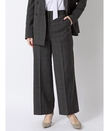 SUIT SQUARE | ワイドパンツ ウォッシャブル ストレッチ WOOLISH グレンチェック(スラックス)
