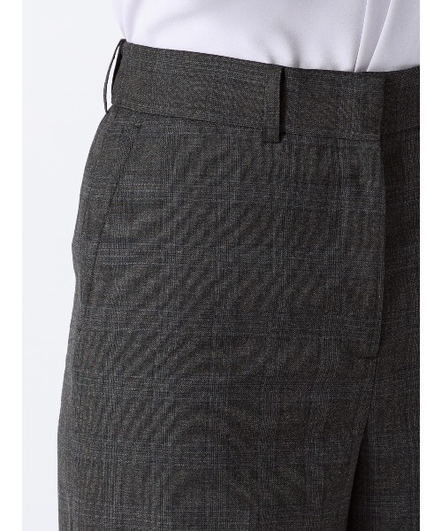 SUIT SQUARE（スーツスクエア）の「ワイドパンツ ウォッシャブル ストレッチ WOOLISH グレンチェック（スラックス・レディース・グレー・36(7号)/40(11号)/38(9号)）」の6枚目の写真