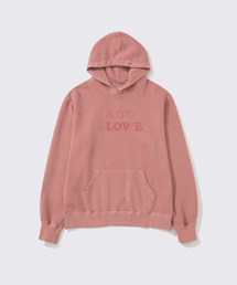 ADDSLOW（アドスロー）の「Vintage Washed LOVE Hoodie [Dust Pink]（パーカー）」