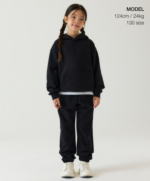 MUSINSA STANDARD KIDS（ムシンサスタンダードキッズ）の「起毛スウェットパンツ [ブラック]（スウェットパンツ・レディース・その他・100/110/160/150/140/130/120）」の9枚目の写真