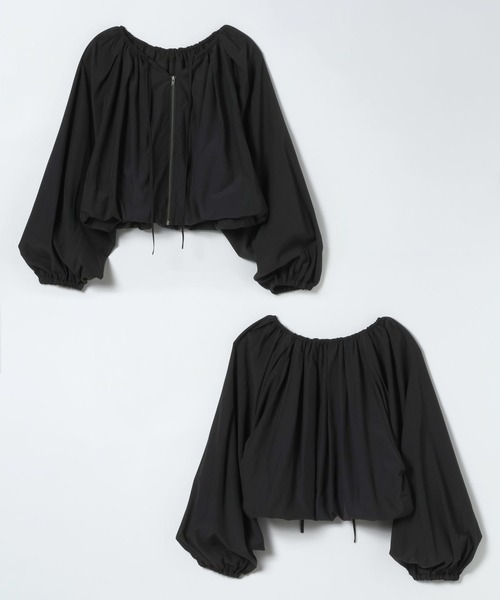 JEANASIS（ジーナシス）の「マルチWコードバルーンブラウス/660217（シャツ/ブラウス・レディース・ホワイト/ライトブルー/グレー系その他/ブラック・FREE）」の5枚目の写真