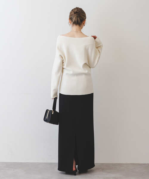 Noble（ノーブル）の「《追加》【洗える】コンフォートジャージーライクタイトスカート10（スカート・レディース・ホワイト/ブラック・36/34/40/38）」の16枚目の写真