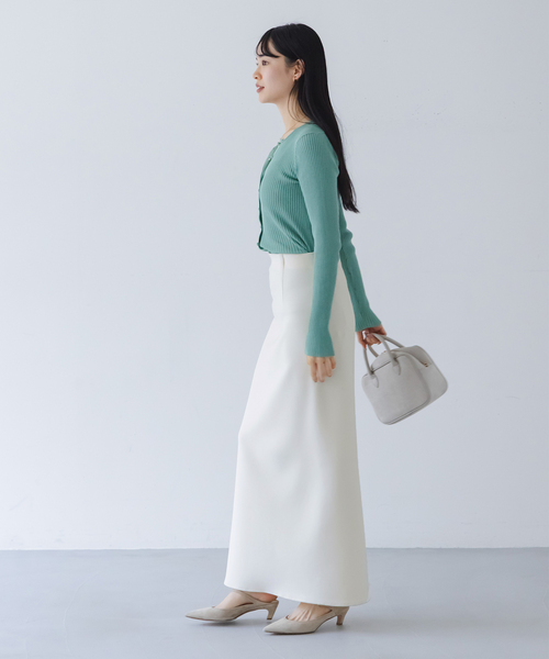 Noble（ノーブル）の「《追加》【洗える】コンフォートジャージーライクタイトスカート10（スカート・レディース・ホワイト/ブラック・36/34/40/38）」の19枚目の写真